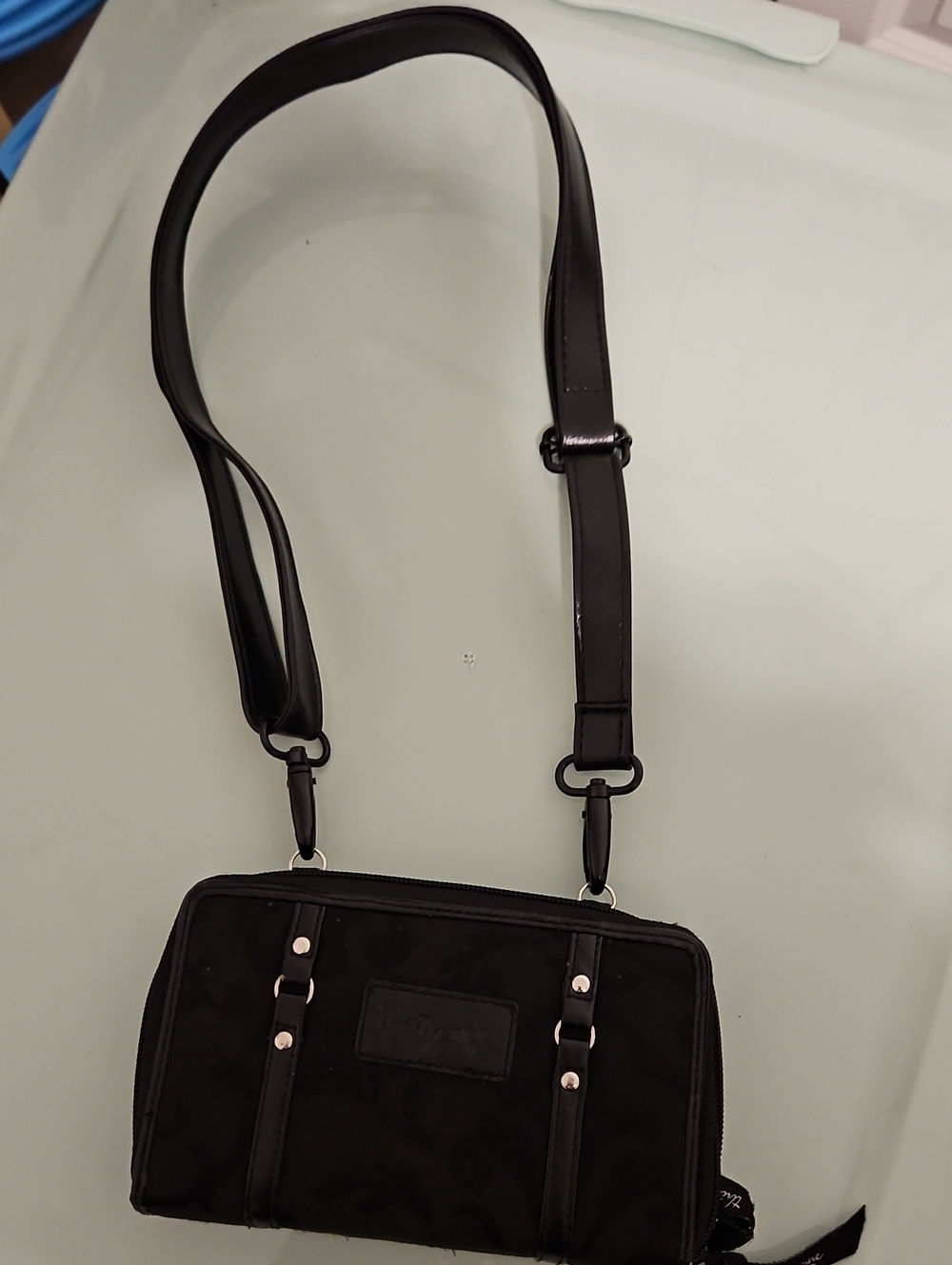thirty-one Black Crossbody Bag with Adjustable Strap